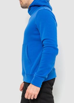 Худі чоловічий на флісі з капюшоном, колір синій3 фото