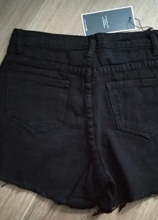 Чорні шорти шортики джинс джинсові жіночі джинсові шорти розпродаж3 фото