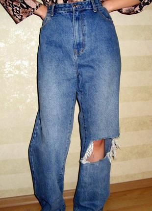 Стильні джинси висока посадка рвані2 фото