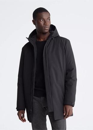 Новая куртка calvin klein (ckhooded stadium jacket black)c америки m