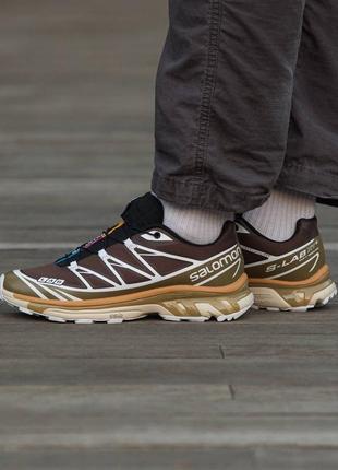 Кроссовки salomon xt-6 kangaro brown beige