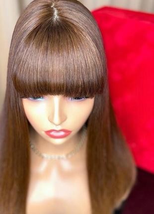 Натуральный парик наращивание волос перука фотосессия трессы стрижка окрашивание волос wig hair3 фото