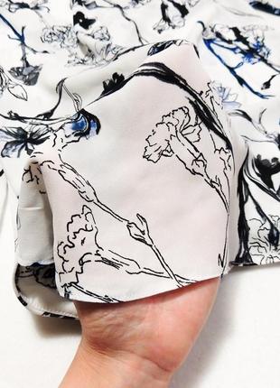 Асиметрична квіткова блуза на запах george5 фото