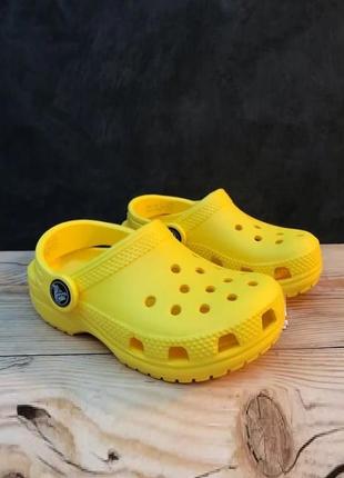 Крокс сабо классік клог дитячі жовті crocs classic kids clog lemon