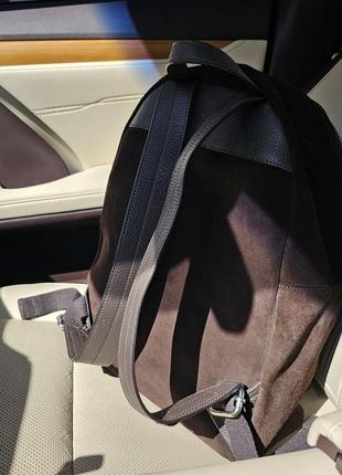 Замшевий шкіряний рюкзак портфель  liu jo оригінал4 фото