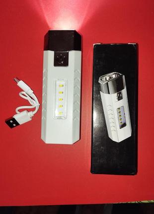 Шукаєте компактний і стильний ліхтарик? тоді вам потрібен наш новий usb-перезаряджуваний ліхтарик + powerbank! 2в1!!