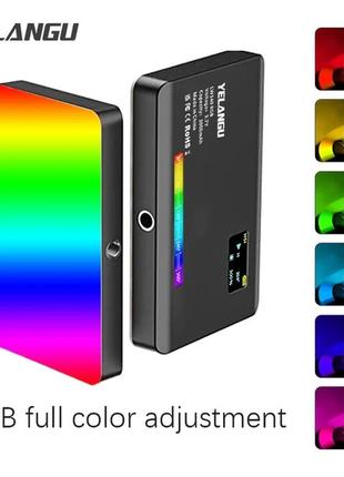 Ультратонкий, портативный rgb led - осветитель, видео-свет yelangu lw140-rgb со встроенным аккумулятором