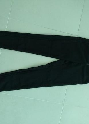Базові жіночі чорні брюки штани лосіни на змійці7 фото