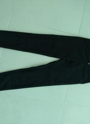 Базові жіночі чорні брюки штани лосіни на змійці9 фото