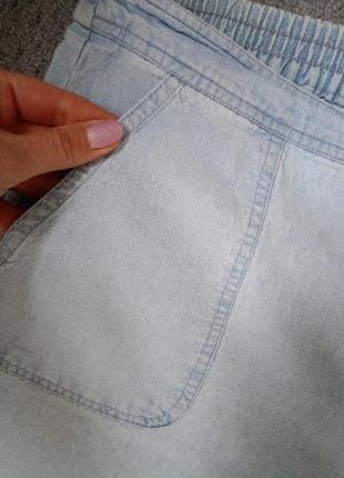 Легкі джинсові бріджі великий розмір шорти подовжені бриджи шорты2 фото