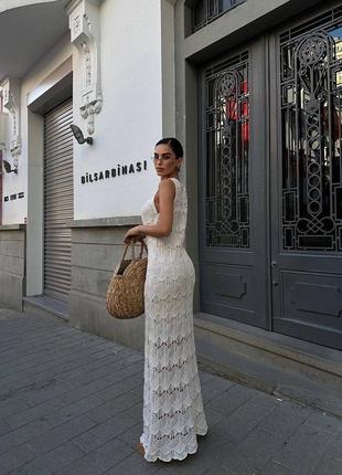 Літня ажурна сукня 💕 біла ажурна сукня 💕 плаття ажур ❤️ плаття в пол5 фото