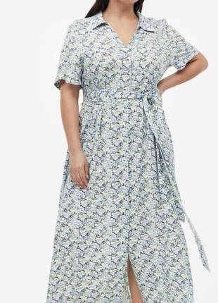 H&m сукня сорочка халат  квітковий принт р. л