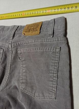 Штани сірі вельветові vintage талія 72 см levis 719-1555 w29 l34 блискавка  42 levis4 фото