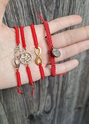 Червона нитка, брпслет, талісман, оберіг, від сглазу віднечистої сили, на удачу, на грощі. купити4 фото