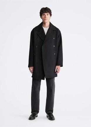 Новая куртка calvin klein бушлат- пальто (ck wool blend double breasted peacoat) c америки xl