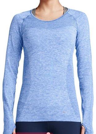 Nike womens running dri-fit long sleeve knit top blue жіночий лонгслів водолазка1 фото