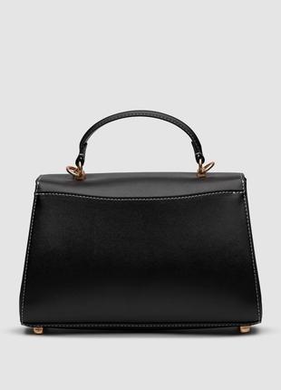 Шкіряна сумка coach eliza top handle in signature canvas black4 фото