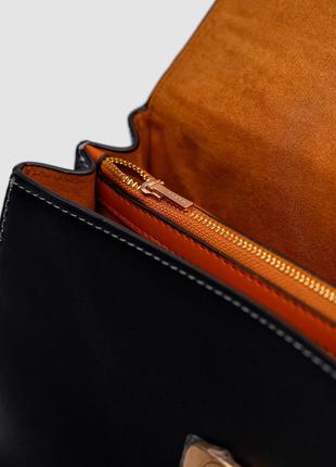 Шкіряна сумка coach eliza top handle in signature canvas black3 фото