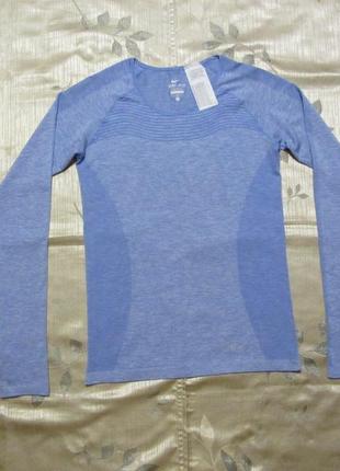 Nike womens running dri-fit long sleeve knit top blue жіночий лонгслів водолазка6 фото