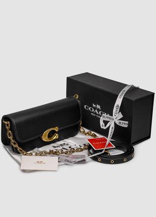 Кожаная сумка coach idol bag black