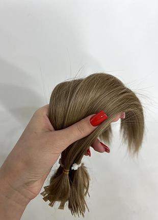 Натуральные волосы для наращивание премиум славянка капсулированные