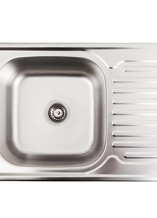 Кухонная мойка из нержавеющей стали platinum 7050 декор (0,8/180 мм)