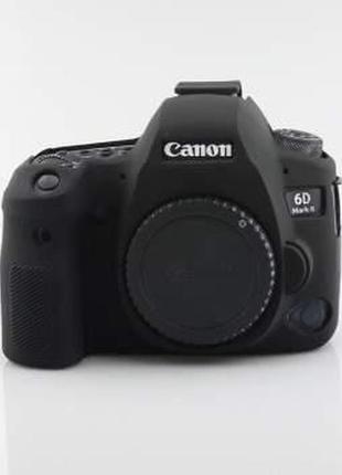 Захисний силіконовий чохол для фотоапаратів canon eos 6d mark ii - чорний