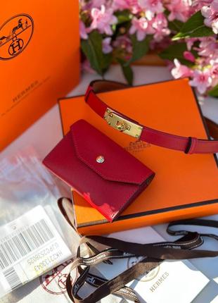 Шкіряний ремінь в стилі hermes