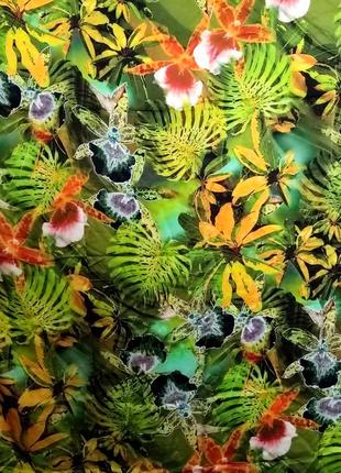Большой шелковый платок 3d цветочный принт /9937/3 фото