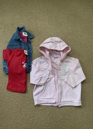 Продам джинсовую курточку 1=3 кофта и футболистка в подарок2 фото