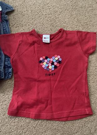 Продам джинсовую курточку 1=3 кофта и футболистка в подарок3 фото