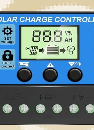 Контроллер заряда солнечных панелей pwm с шим 30а 12в/24в