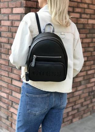 Жіночий рюкзак guess оригінал tobago logo backpack гесс чорний6 фото