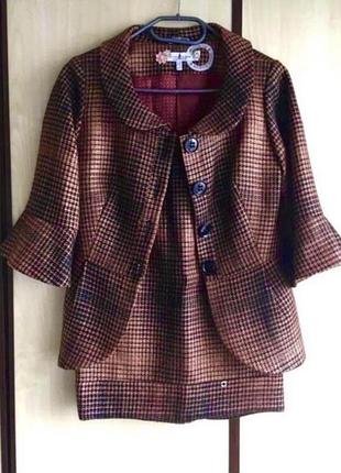 Костюм вовняний зі спідницею anna bublik