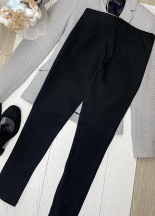 Чёрные классические брюки zara xs штаны зауженные брюки с разрезами штаны зара6 фото