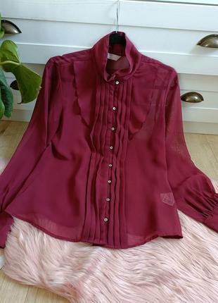 Элегантная бордовая блуза от a/wear, размер l