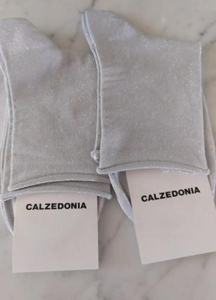 Носочки з люрексом без резинки calzedonia2 фото