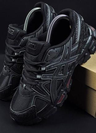 Кросівки чоловічі asics gel - kahana 8 all black1 фото