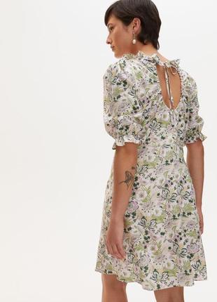 Лляне стильне плаття в квітковий принт 🔥🔥🔥