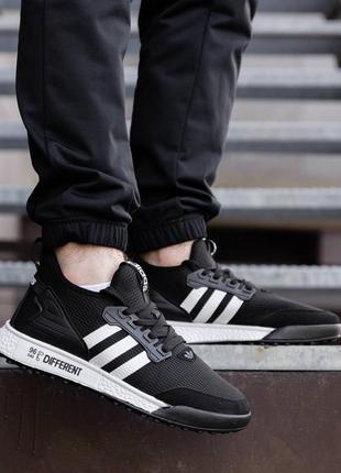 Топовая модель кроссовок adidas different black white