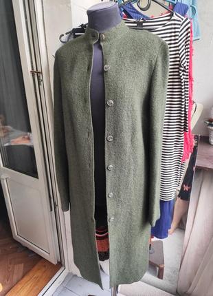 Кофта пиджак шерсть зелений хакі