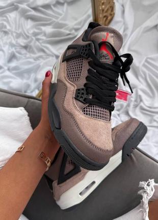 Женские кроссовки nike air jordan 4 retro se “taupe haze”