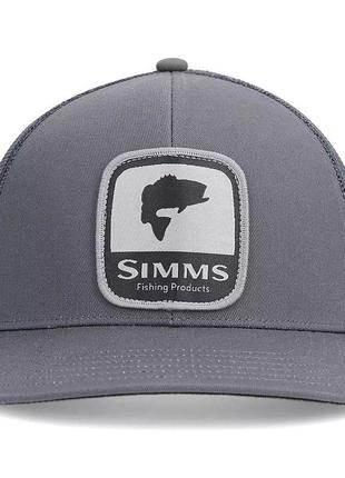 Кепка simms double haul icon trucker bass gunmetal