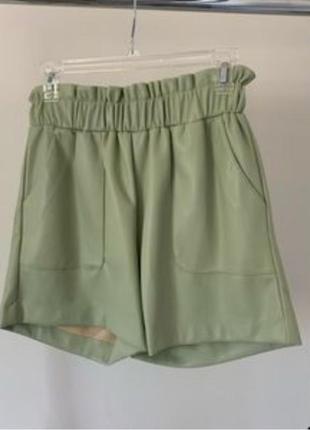 Шорты экокожа