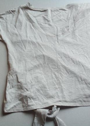 Льняная оверсайз футболка с узлом люкс бренд3 фото