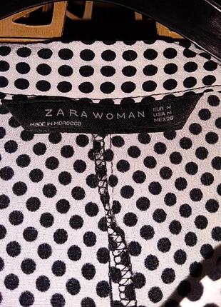 Стильная блуза в горох zara2 фото