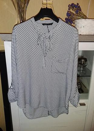 Стильная блуза в горох zara6 фото