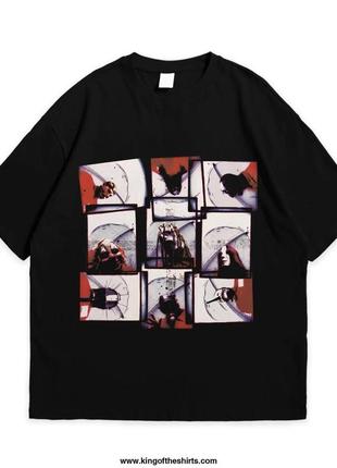 Футболка з принтом slipknot xxxl чорний
