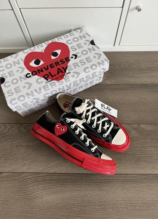 Кеди converse x comme des garsons play оригінал 37,5,39,40р