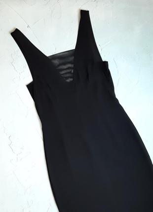 🎁1+1=3 шикарное черное платье миди с разрезом сбоку h&amp;m, размер 44 - 464 фото
